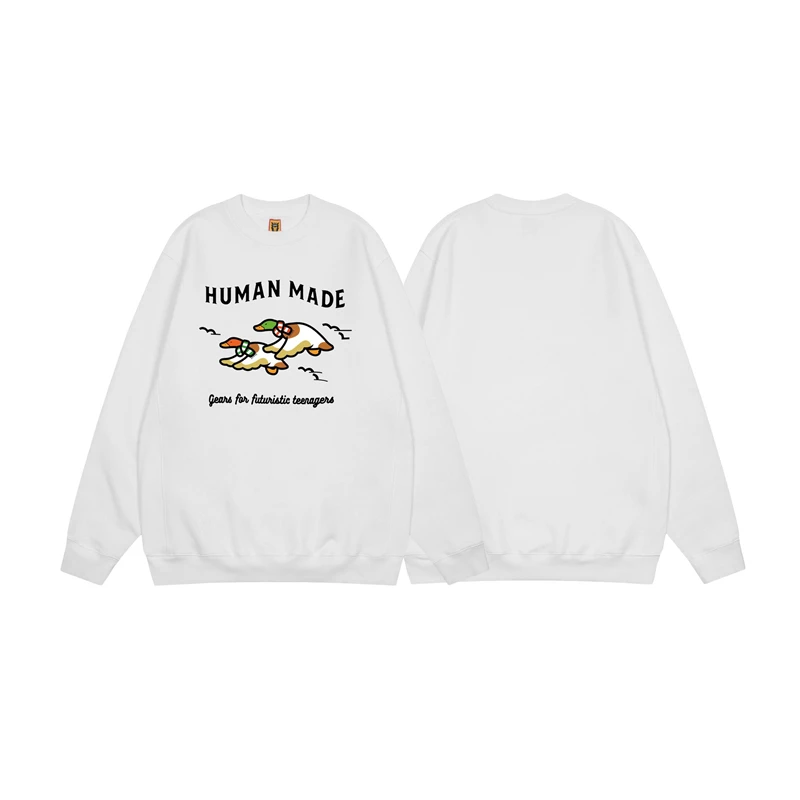 

Women Crewneck Hoodie Human Made Fashion Sweatshirts Men Top Quality DRYALLS Flying Duck 380g Heavy Weight Fleece Clothes