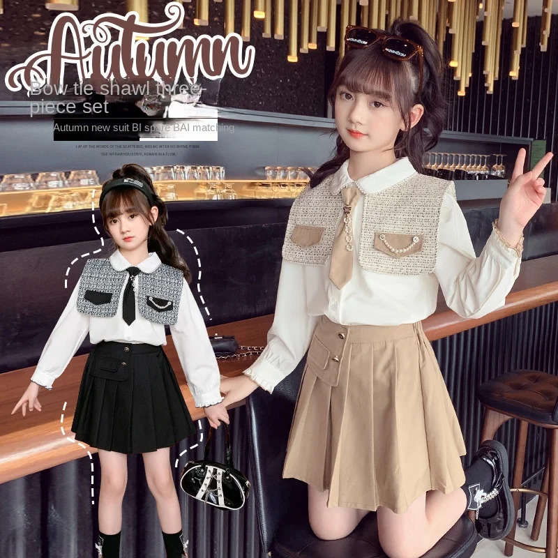 Girls' suit skirt 2023 New style big children's westernized princess skirt Spring and autumn college style children's suit skirt
Girls' suit skirt 2023 New style big children's westernized princess skirt Spring and autumn college style children's suit skirt