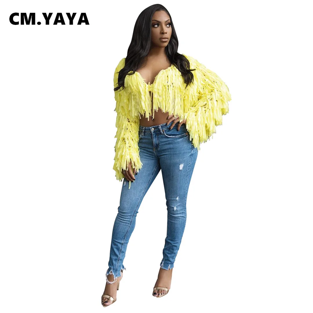 Женская однотонная куртка CM.YAYA, свободные прямые короткие пальто с бахромой, сексуальная модная уличная одежда, стильное Укороченное пальт...
Женская однотонная куртка CM.YAYA, свободные прямые короткие пальто с бахромой, сексуальная модная уличная одежда, стильное Укороченное пальт...