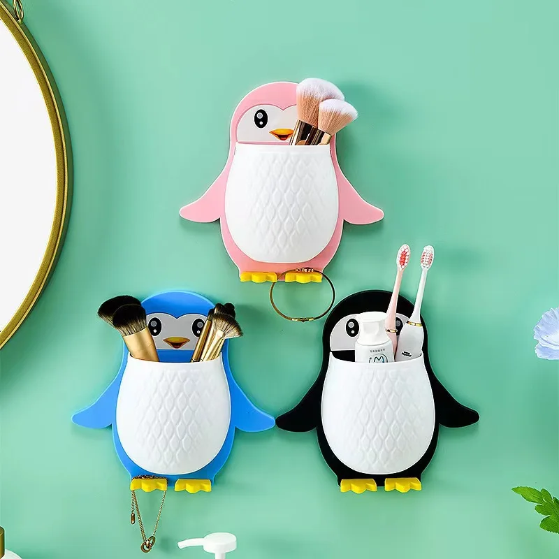 Cartoon Penguin Wall Mount Toothbrush Holder Bathroom Cosmetic Storage Rack Wash Supplies Hanging Organizer Kitchen Spoon Shelf
Cartoon Penguin Wall Mount Toothbrush Holder Bathroom Cosmetic Storage Rack Wash Supplies Hanging Organizer Kitchen Spoon Shelf