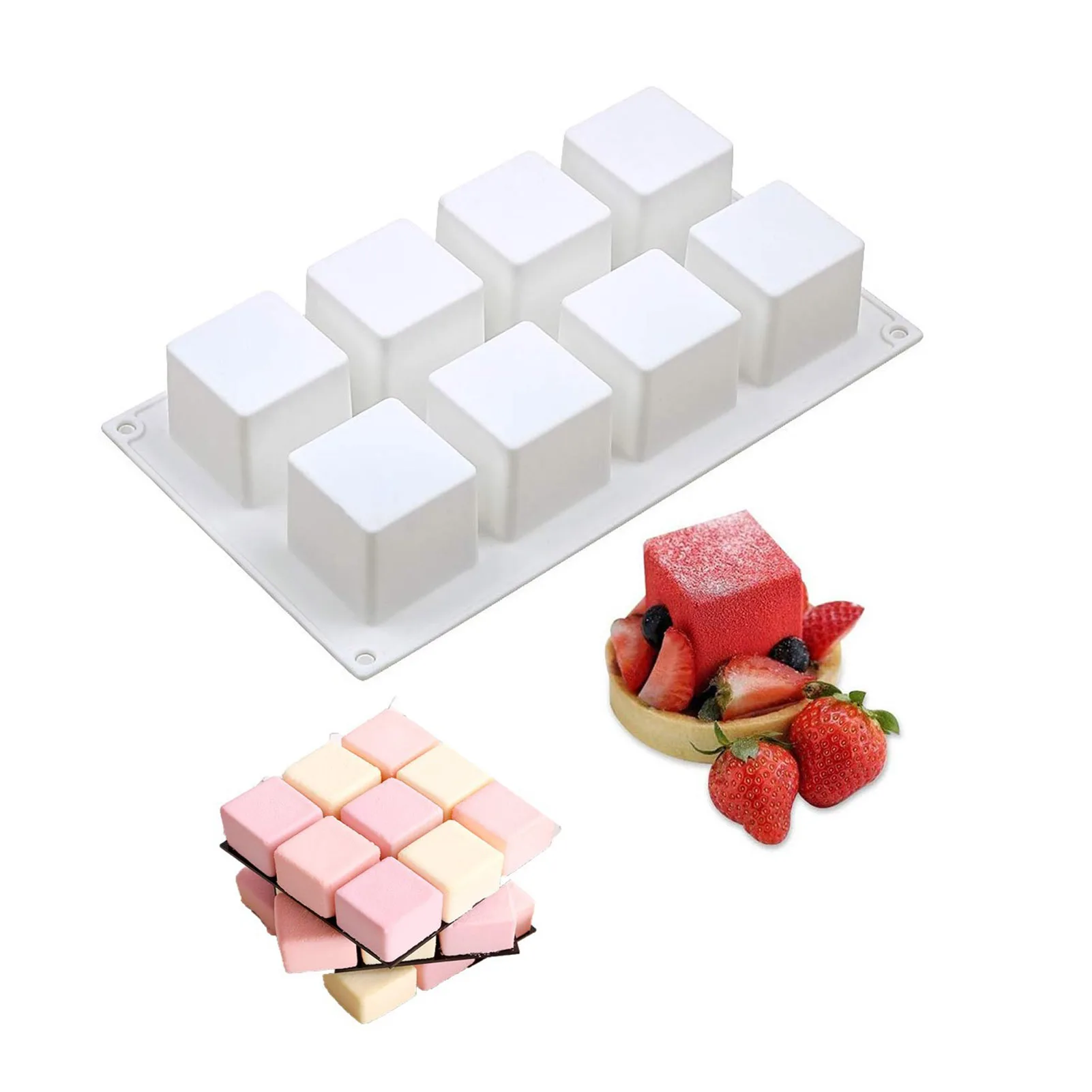 Square Chocolate Silicone Mold 8 Cavities Mousse Cake Mold Fondant Jelly Pudding Mold DIY Cake Decorating Tools Ice Cube Mould
Square Chocolate Silicone Mold 8 Cavities Mousse Cake Mold Fondant Jelly Pudding Mold DIY Cake Decorating Tools Ice Cube Mould