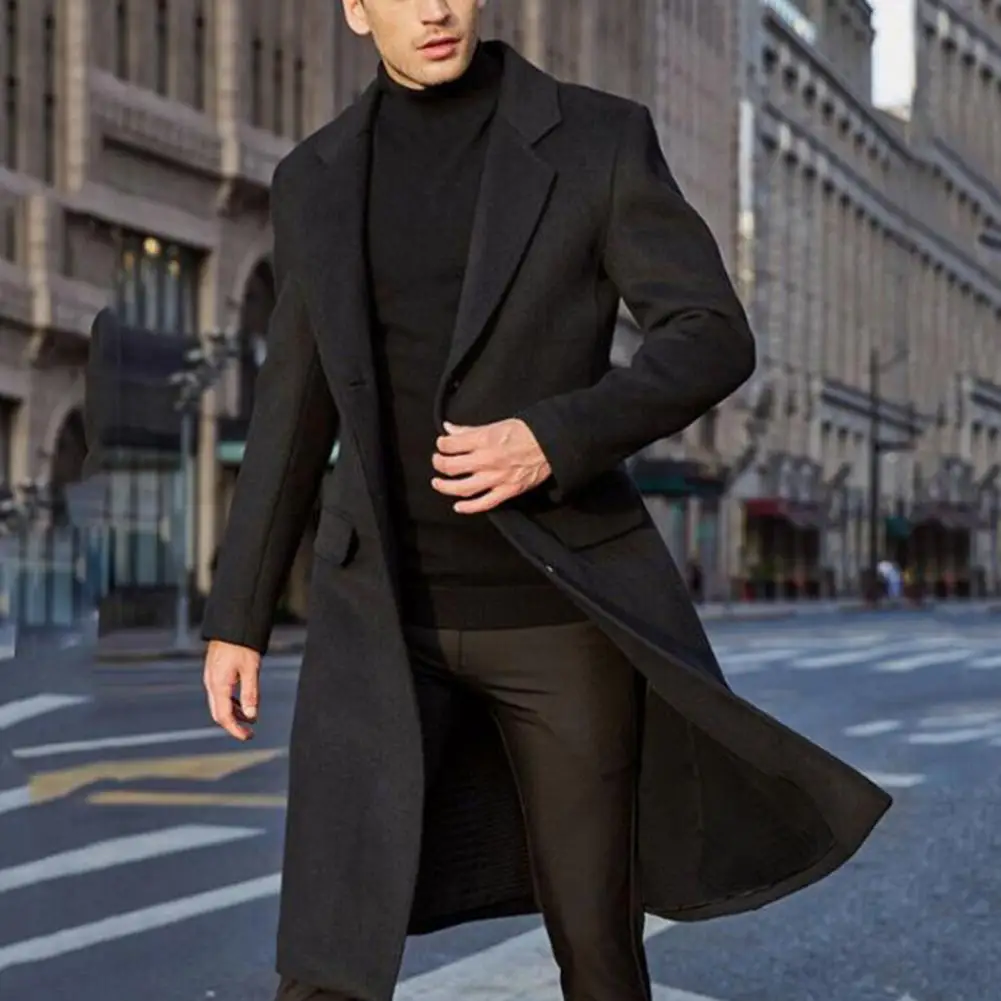 Lapel Long Sleeve Pocket Single Breasted Jackets for Men Windbreaker Autumn Solid Color Thickened Woolen Blazers Coats chaquetas
Lapel Long Sleeve Pocket Single Breasted Jackets for Men Windbreaker Autumn Solid Color Thickened Woolen Blazers Coats chaquetas
