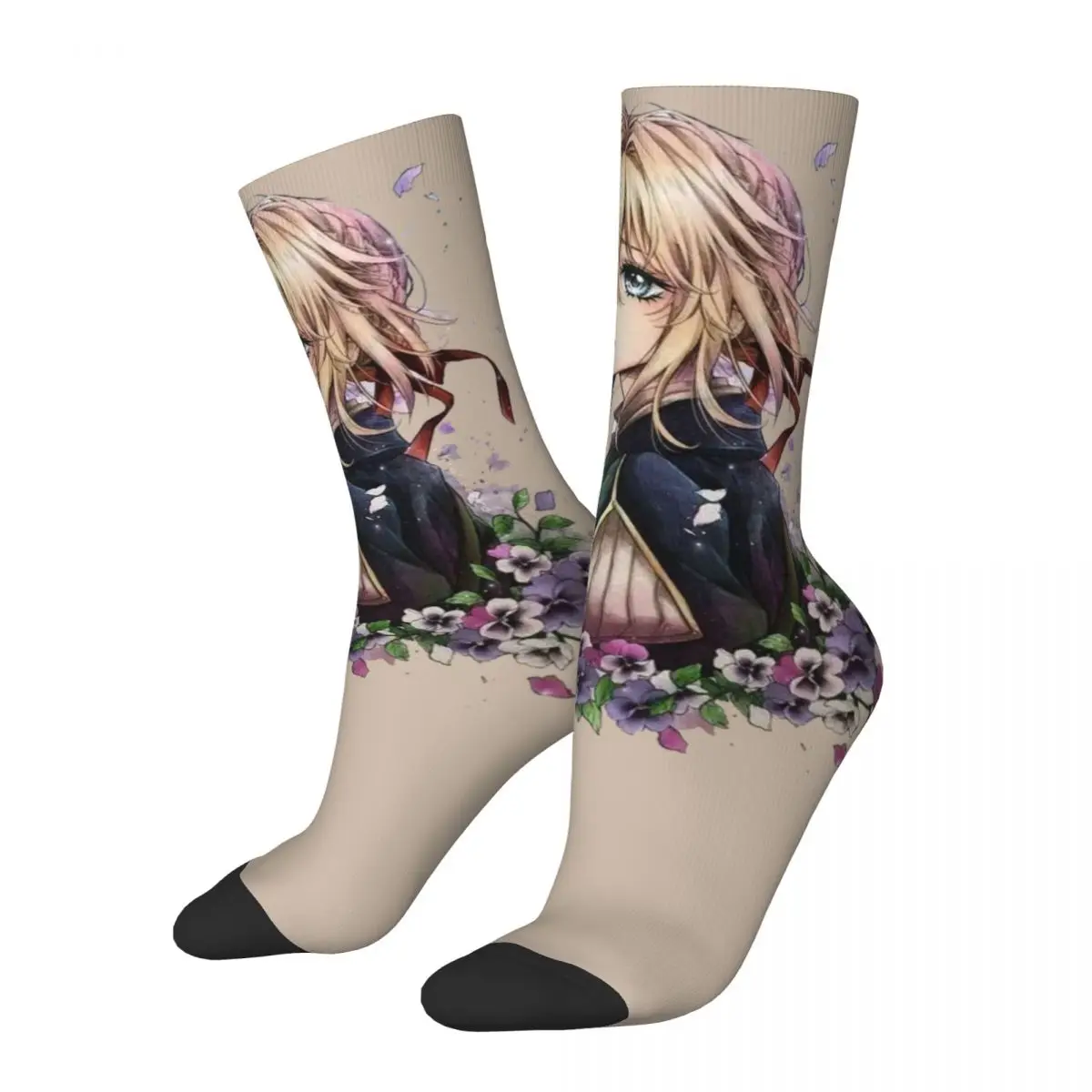 Носки мужские компрессионные с цветочным принтом, смешные, в стиле ретро, в стиле Харадзюку, фиолетовые Бесшовные Короткие 
Носки мужские компрессионные с цветочным принтом, смешные, в стиле ретро, в стиле Харадзюку, фиолетовые Бесшовные Короткие