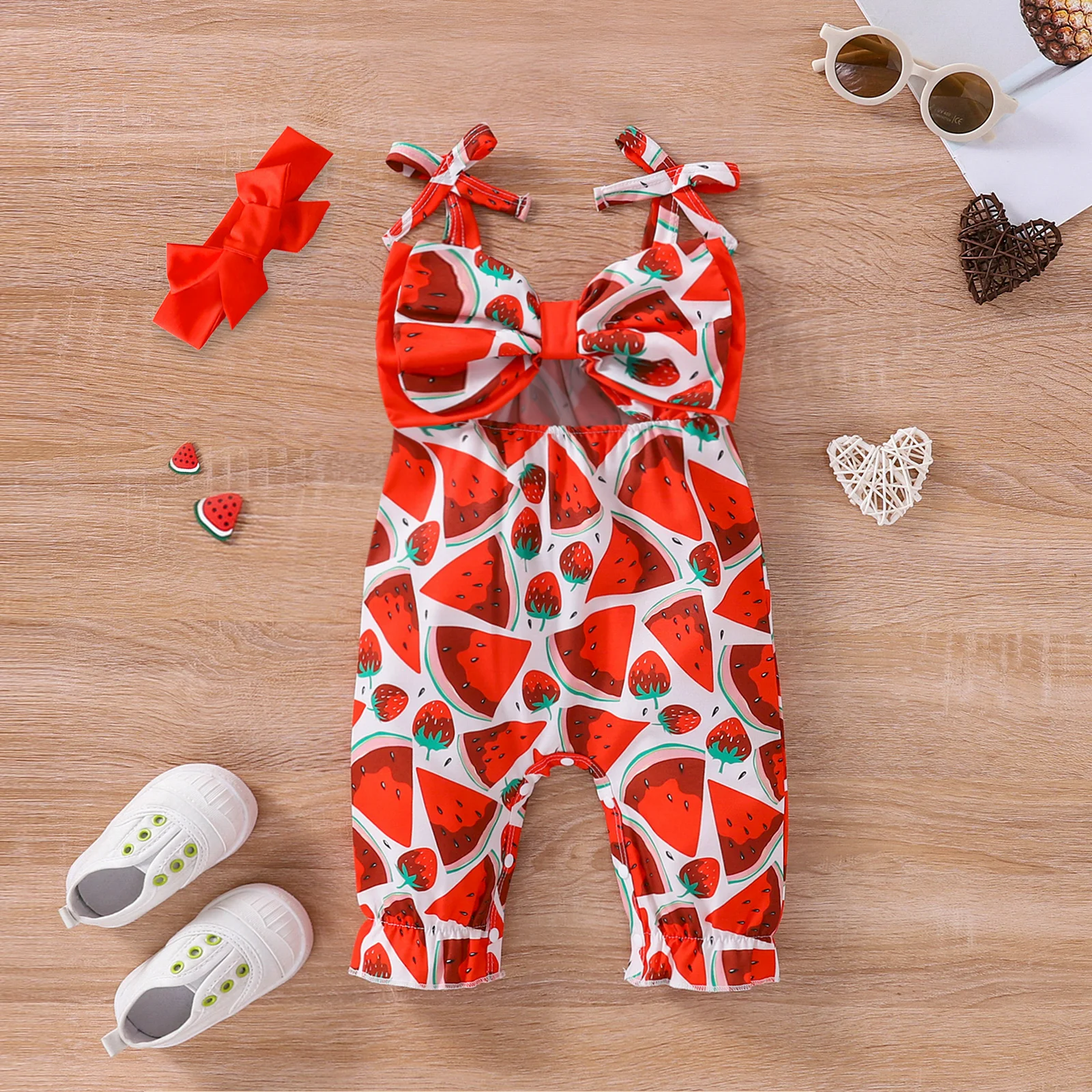 0-18M Summer Newborn Infant Toddler Baby Girls Jumpsuit Watermelon Print Bow Romper Overalls Costumes D01
0-18M Summer Newborn Infant Toddler Baby Girls Jumpsuit Watermelon Print Bow Romper Overalls Costumes D01