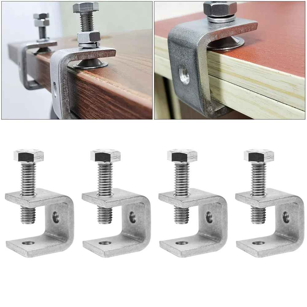 High Quality C-clamp Jaw U-shaped Clip Silver Stainless Steel Table Bracket Tiger Clamp With Screw Cabine Drawer
High Quality C-clamp Jaw U-shaped Clip Silver Stainless Steel Table Bracket Tiger Clamp With Screw Cabine Drawer