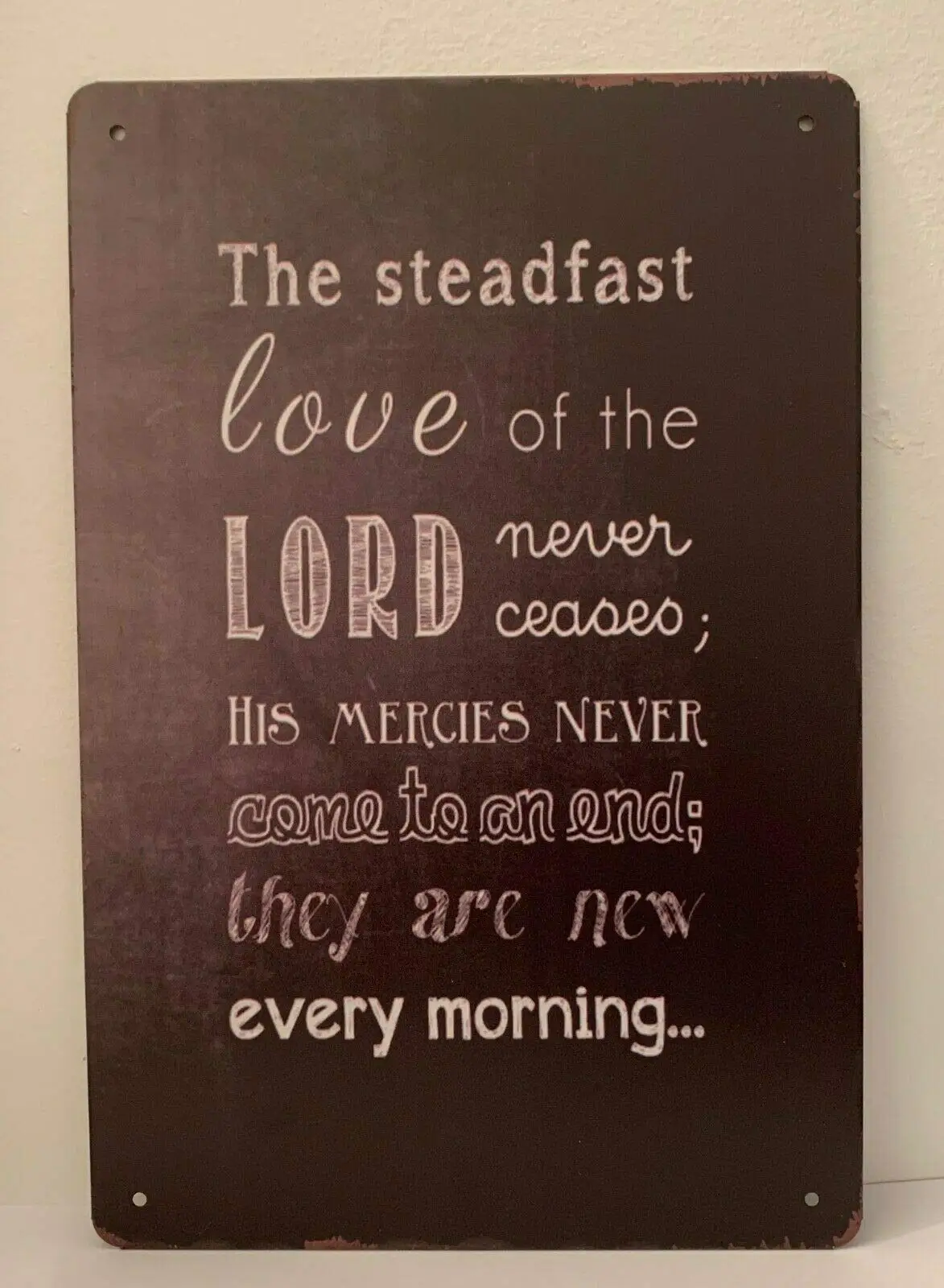 Tin Sign Steadfast Love of The Lord Song Lyrics Retro Metal God Signs Plaques Retro Wall Home Bar Pub Vintage Cafe Decor, 8x12 I
Tin Sign Steadfast Love of The Lord Song Lyrics Retro Metal God Signs Plaques Retro Wall Home Bar Pub Vintage Cafe Decor, 8x12 I