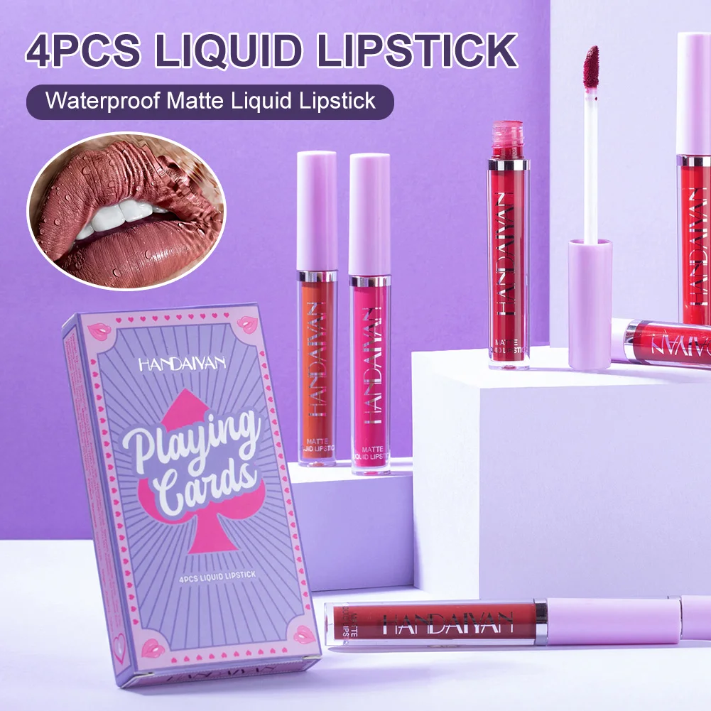 4pcs Liquid Lipsticks Set Matte Velvet Lip Gloss Waterproof Long Lasting Lip Tint Lipgloss Lip Makeup Gift For Girls
4pcs Liquid Lipsticks Set Matte Velvet Lip Gloss Waterproof Long Lasting Lip Tint Lipgloss Lip Makeup Gift For Girls