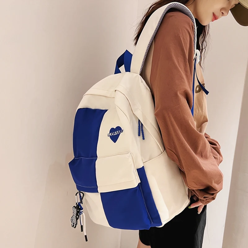 Fashion New Simple Women Backpack Casual Girl College School Bag Patchwork Book Packbags for Teenage Girls Shoulder Bag Rucksack
Fashion New Simple Women Backpack Casual Girl College School Bag Patchwork Book Packbags for Teenage Girls Shoulder Bag Rucksack