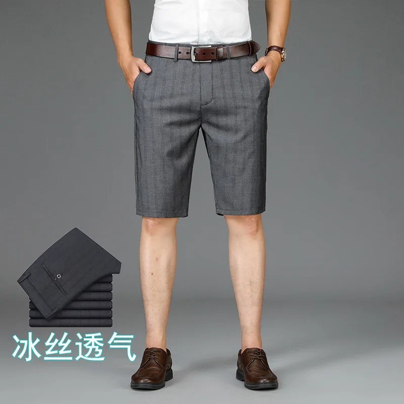 Ice Five Point Casual Pants for Men's New Business Straight Leg Thin Elastic Pants Summer High Waisted Loose Shorts Streetwear
Ice Five Point Casual Pants for Men's New Business Straight Leg Thin Elastic Pants Summer High Waisted Loose Shorts Streetwear