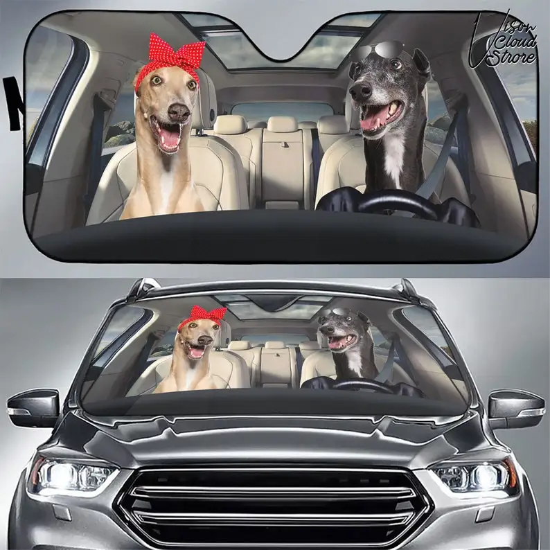 Greyhound Couple Dog Car Accessories Personalized Car Sun Shade Car Accessories Gift Decor Custom Car Gift For Him Gift For Dad
Greyhound Couple Dog Car Accessories Personalized Car Sun Shade Car Accessories Gift Decor Custom Car Gift For Him Gift For Dad