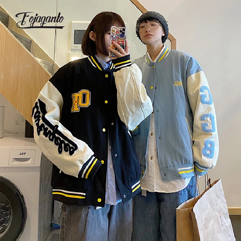 FOJAGANTO Spring Men American Style Jacket Color Blocking Baseball Uniform Fashion Embroidered Couple Loose Tide Jacket Male
FOJAGANTO Spring Men American Style Jacket Color Blocking Baseball Uniform Fashion Embroidered Couple Loose Tide Jacket Male