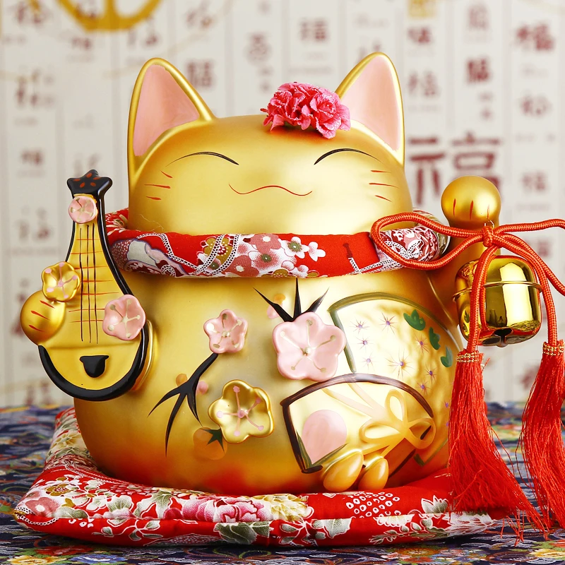 8 inch Ceramic Maneki Neko Ornament Lute Abacus Design Lucky Cat Money Box Figurine Home Feng Shui Decoration Coin Bank
8 inch Ceramic Maneki Neko Ornament Lute Abacus Design Lucky Cat Money Box Figurine Home Feng Shui Decoration Coin Bank