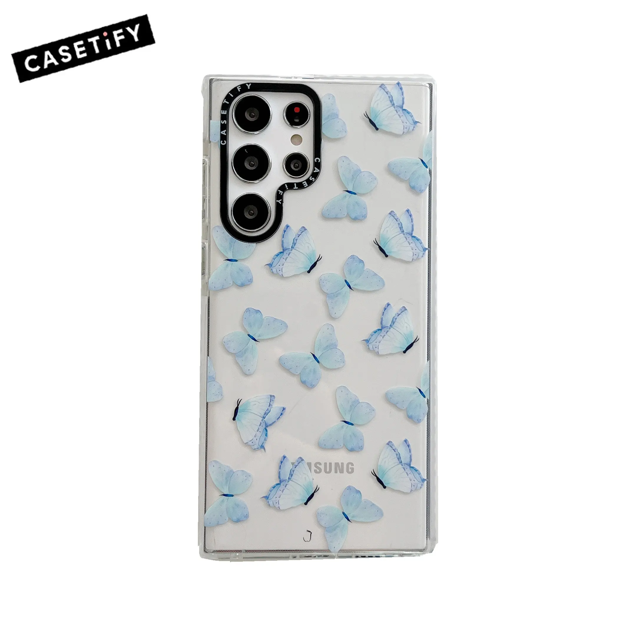 

Чехол CASETIFY для телефона из ТПУ с изображением клевера и бабочки для Samsung S20, S23, S22, S21 Plus, S22, Ультрамодный мультяшный противоударный чехол B0324
