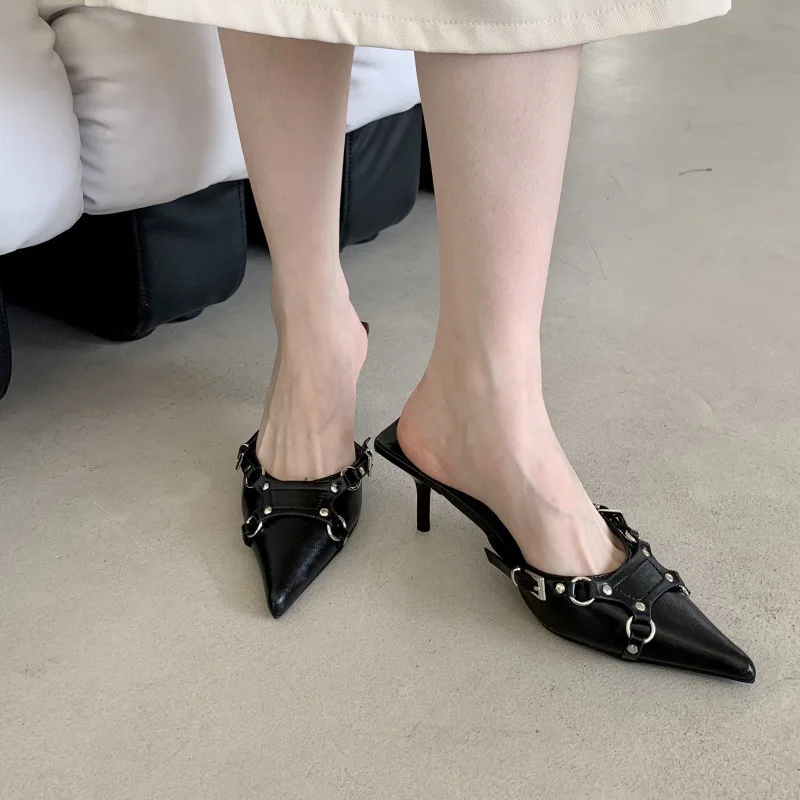 2023 Spring/Summer New Fashion Pointed Thin Heel Baotou Hollow Shallow Mouth Slippers Sexy Banquet Party Elegant High Heels
2023 Spring/Summer New Fashion Pointed Thin Heel Baotou Hollow Shallow Mouth Slippers Sexy Banquet Party Elegant High Heels