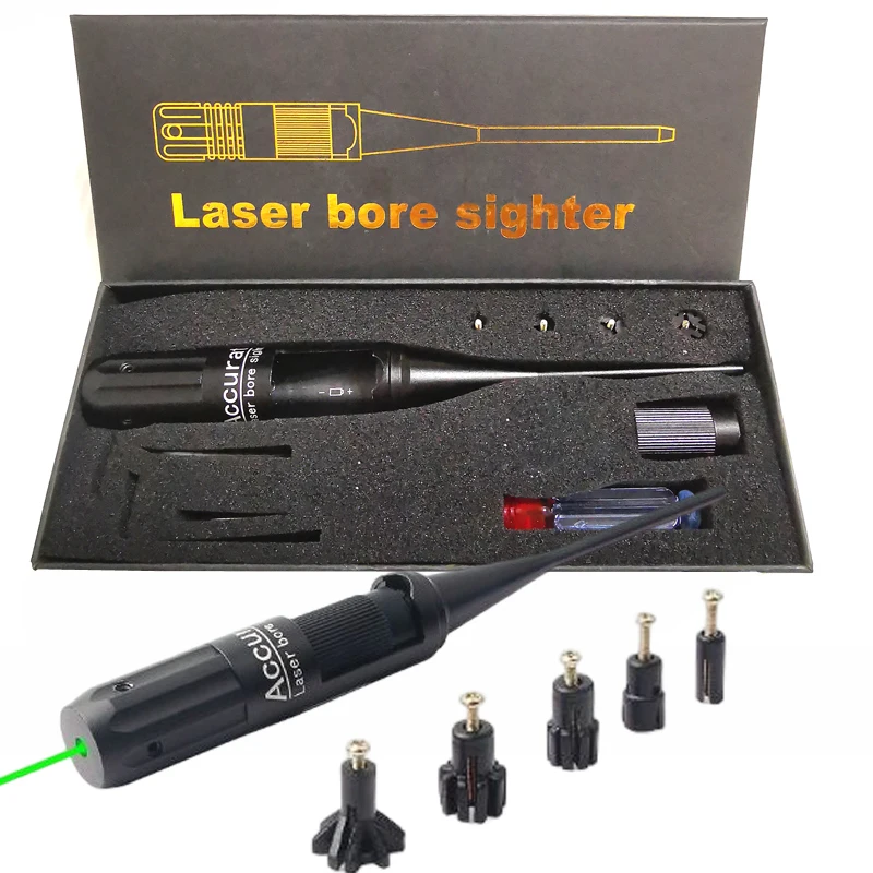 Tactical Adjustable Green Dot Laser Sight Boresighter Bore Sighter Too Kit for Hunting.22 to .50 Caliber Caliber Rifle Gauge
Tactical Adjustable Green Dot Laser Sight Boresighter Bore Sighter Too Kit for Hunting.22 to .50 Caliber Caliber Rifle Gauge