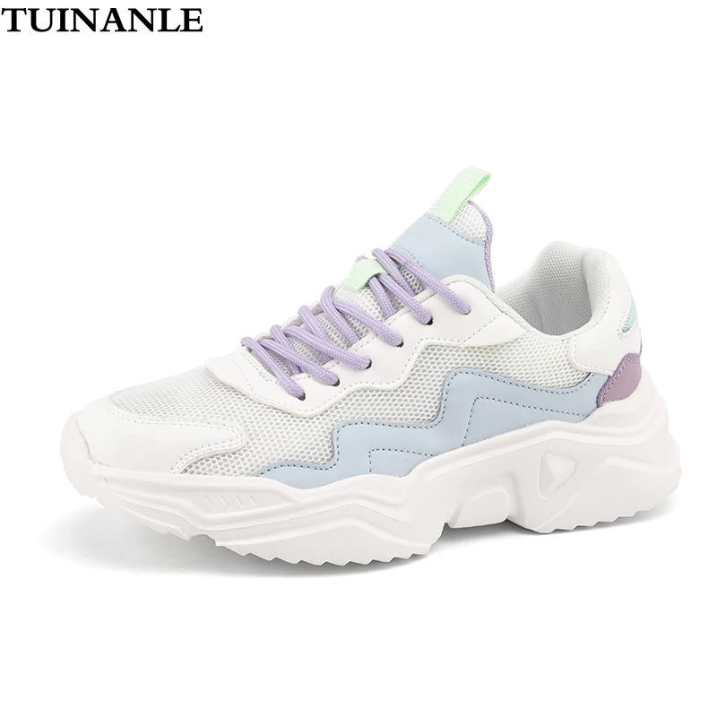 TUINANLE Spring Sneakers Women's Mesh Shoes Chunky Lace Up Breathable Casual Female Shoes Comfort Candy Color Ladies Plus Size
TUINANLE Spring Sneakers Women's Mesh Shoes Chunky Lace Up Breathable Casual Female Shoes Comfort Candy Color Ladies Plus Size