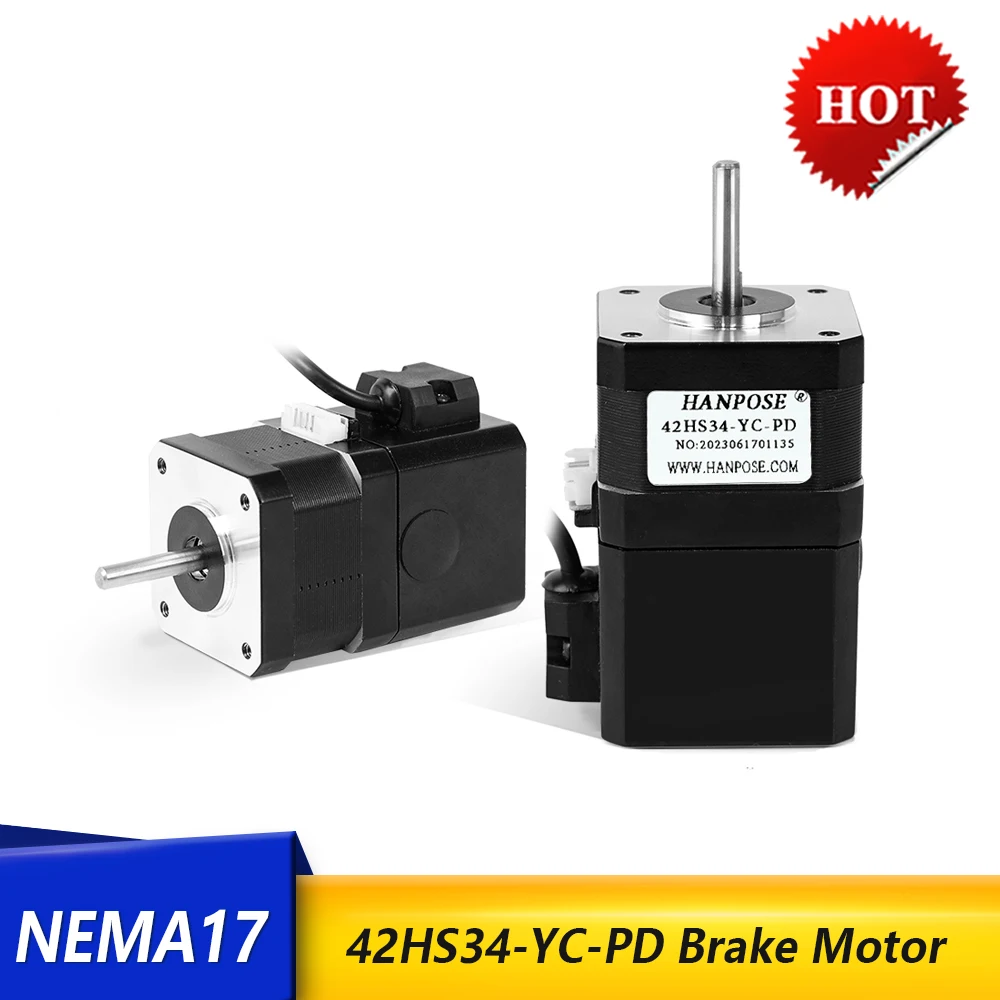 42 Permanent magnet brake Stepper Motor 12V 4-Leads 28N.cm 42HS34-YC-PD for CNC 3D printer Stepper MotorNEMA17
42 Permanent magnet brake Stepper Motor 12V 4-Leads 28N.cm 42HS34-YC-PD for CNC 3D printer Stepper MotorNEMA17