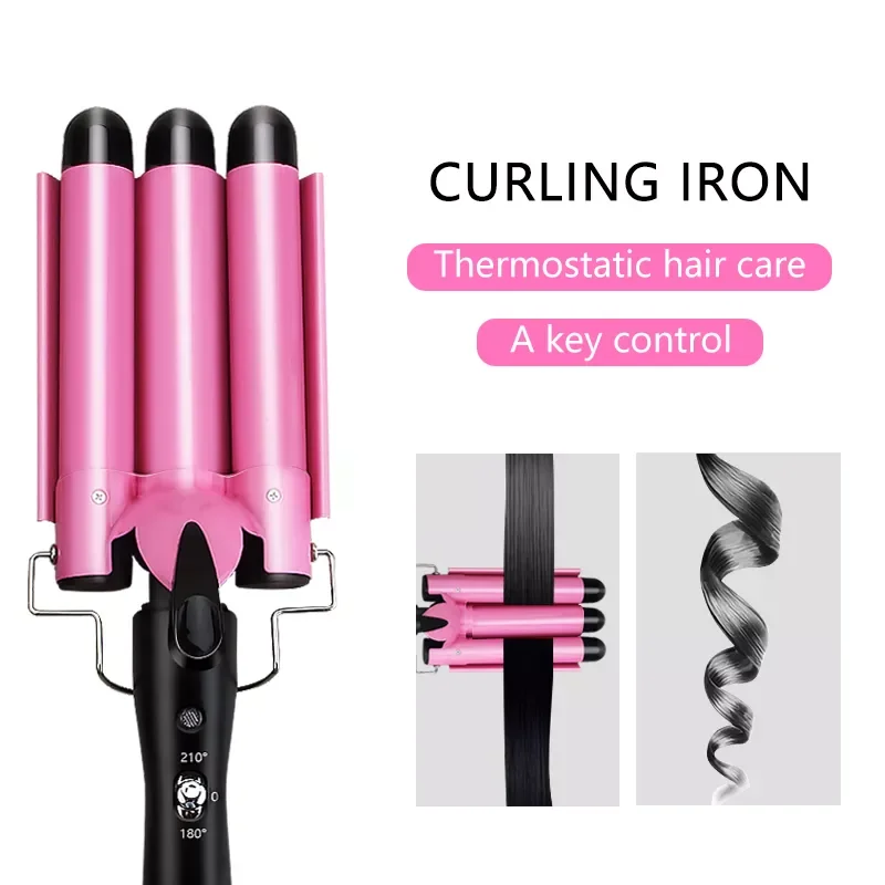 Hair Curling Iron Ceramic Professional Triple Barrel Hair Curler Egg Roll Hair Styling Tools Hair Styler Wand Curler Irons
Hair Curling Iron Ceramic Professional Triple Barrel Hair Curler Egg Roll Hair Styling Tools Hair Styler Wand Curler Irons