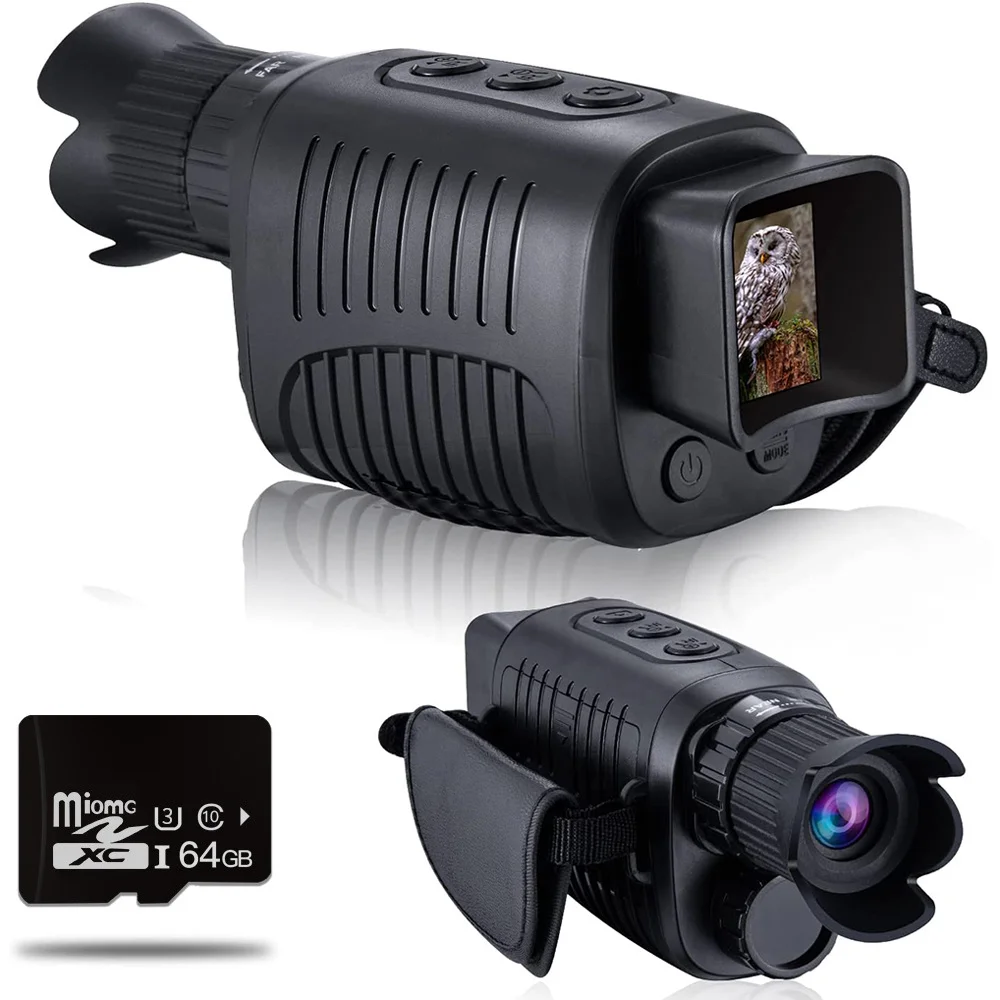 1080P HD Monocular Night Vision Device Infrared 5x Digital Zoom Hunting Telescope Outdoor Day Night Dual Use Full Dark 300m
1080P HD Monocular Night Vision Device Infrared 5x Digital Zoom Hunting Telescope Outdoor Day Night Dual Use Full Dark 300m