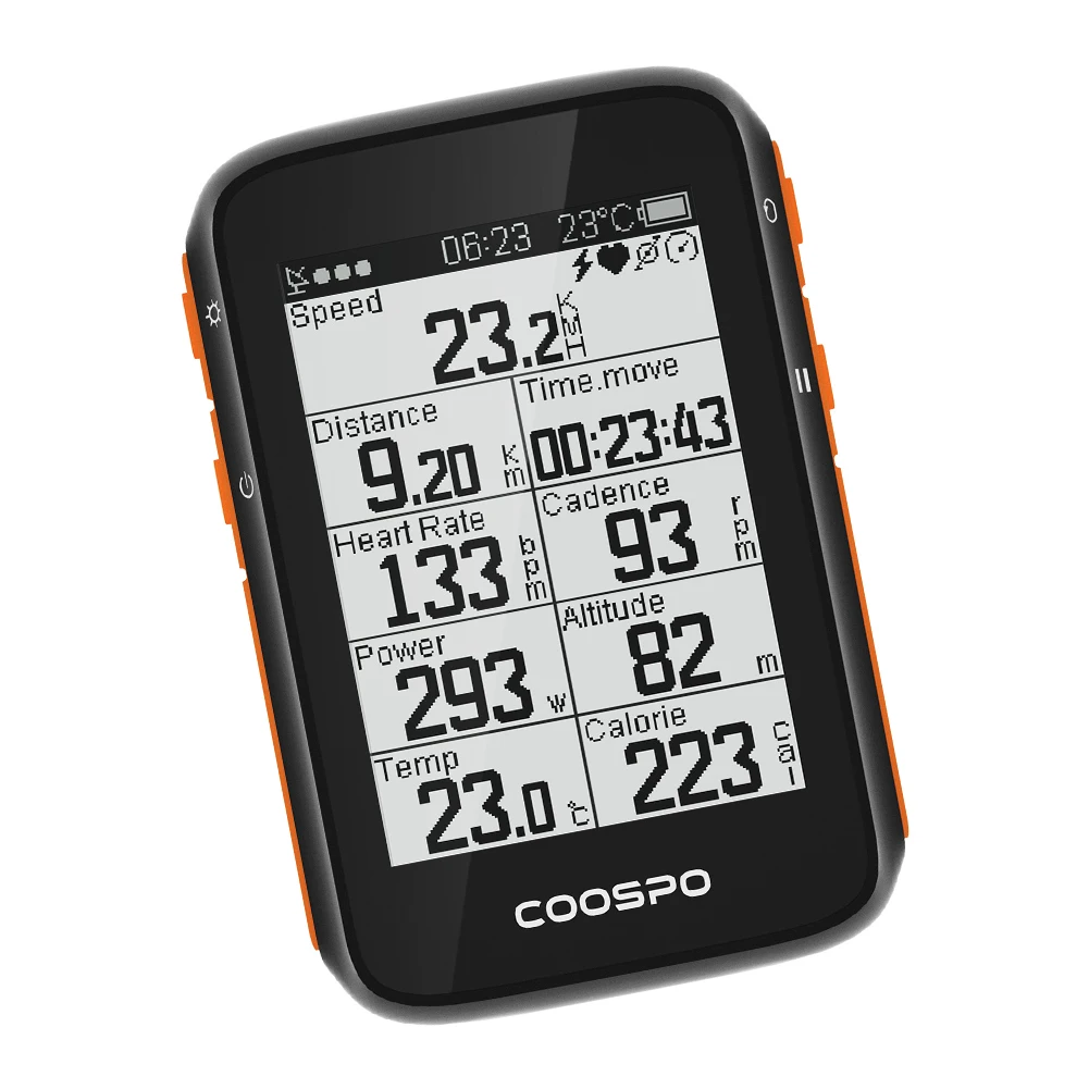 Coospo BC200 GPS Bike Computer, Wireless Speedometer, 2 6\\' Display, Heart Rate Monitor Compatible, IP67 Waterproof
Coospo BC200 GPS Bike Computer, Wireless Speedometer, 2 6\\' Display, Heart Rate Monitor Compatible, IP67 Waterproof