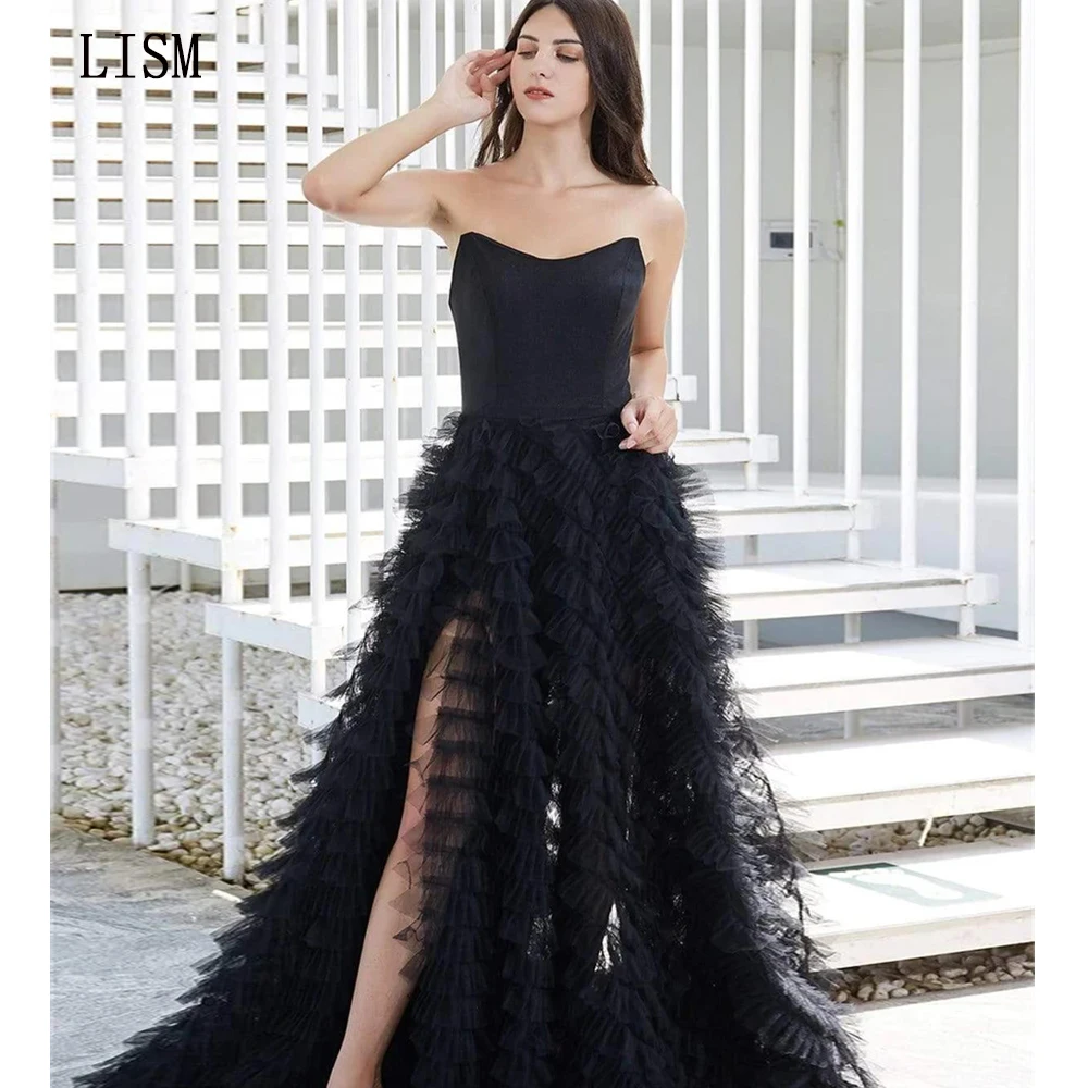 LISM 2023 A-line Strapless Evening Prom Gowns Elegant High Side Slit Tiered Quinceanera Dress Wedding Engagement Party Gowns
LISM 2023 A-line Strapless Evening Prom Gowns Elegant High Side Slit Tiered Quinceanera Dress Wedding Engagement Party Gowns