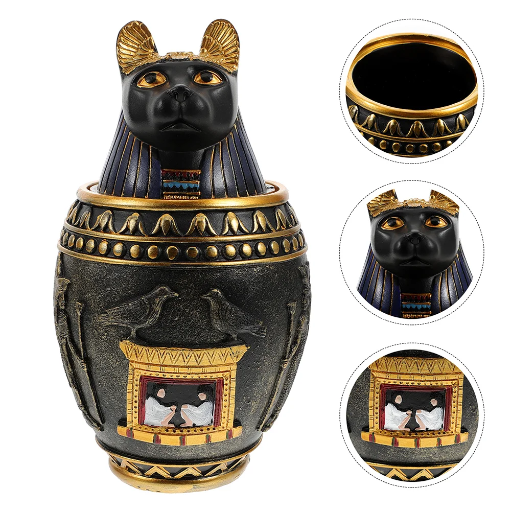 Porch Resin Ornament Egyptian Theme Figurine Decorative Sculpture Storage Jar
Porch Resin Ornament Egyptian Theme Figurine Decorative Sculpture Storage Jar