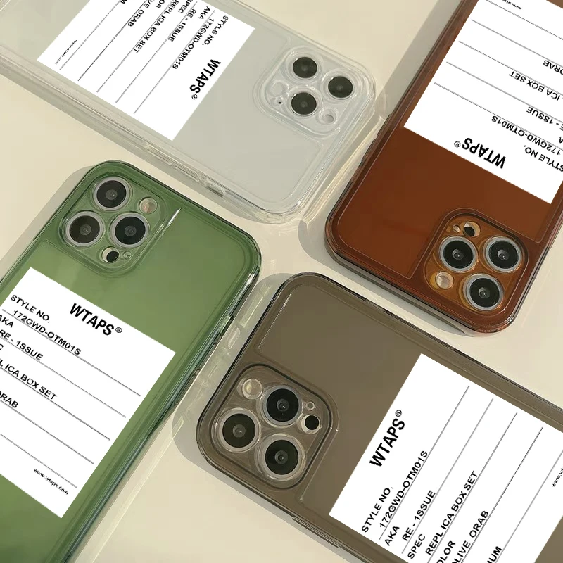 Transparent TPU Frame Simplicity Brand WTAPS Label Logo Clear Phone Case For iPhone 14 13 Mini 12 11 Pro XR XS Max 7Plus Cover
Transparent TPU Frame Simplicity Brand WTAPS Label Logo Clear Phone Case For iPhone 14 13 Mini 12 11 Pro XR XS Max 7Plus Cover