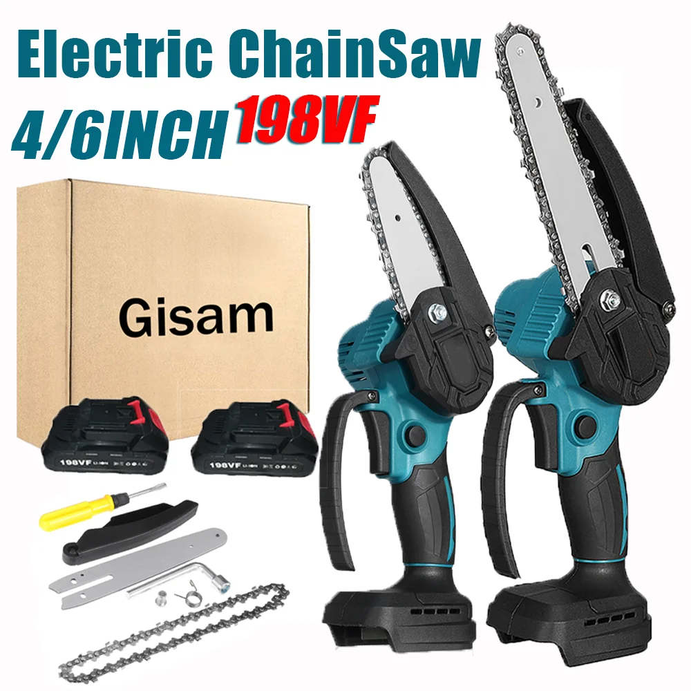 4 Inch/6 Inch Mini Electric ChainSaw Cordless Rechargeable Pruning Saw Woodworking Garden Logging Power Tool Makita 18V Battery
4 Inch/6 Inch Mini Electric ChainSaw Cordless Rechargeable Pruning Saw Woodworking Garden Logging Power Tool Makita 18V Battery