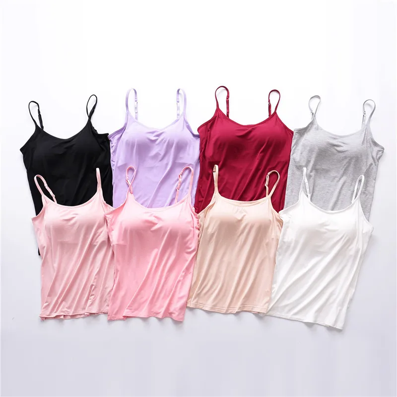 2023 Korean Women Tank-Top Built-in Bra Padded Stretchable Modal Push-Up Tops Camisoles Tube Vest Sleeveless Sexy Casual
2023 Korean Women Tank-Top Built-in Bra Padded Stretchable Modal Push-Up Tops Camisoles Tube Vest Sleeveless Sexy Casual