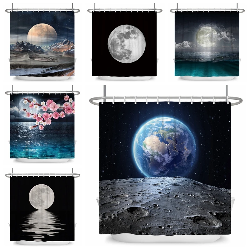 Full Moon Ocean Shower Curtain Midnight View Dreamy Mystic Bathroom Curtains Waterproof Fabric Home Decor Curtains With Hooks
Full Moon Ocean Shower Curtain Midnight View Dreamy Mystic Bathroom Curtains Waterproof Fabric Home Decor Curtains With Hooks