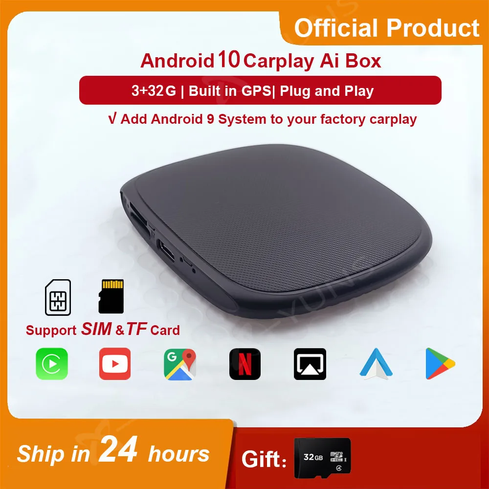 Wireless Carplay Ai Box Mini Android Box Apple Car play Android Auto For Volvo Ford Benz VW Netflix Car Multimedia Play UX999
Wireless Carplay Ai Box Mini Android Box Apple Car play Android Auto For Volvo Ford Benz VW Netflix Car Multimedia Play UX999