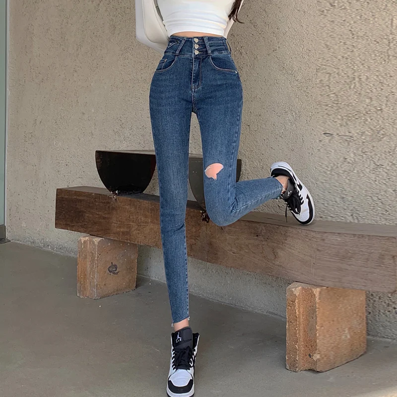 Blue New Jeans Kpop Harajuku Fashion Woman Pants 2022 Tight Hole Street Wear Yk2 Winter Trousers for Women Gothic Clothes Y2k
Blue New Jeans Kpop Harajuku Fashion Woman Pants 2022 Tight Hole Street Wear Yk2 Winter Trousers for Women Gothic Clothes Y2k