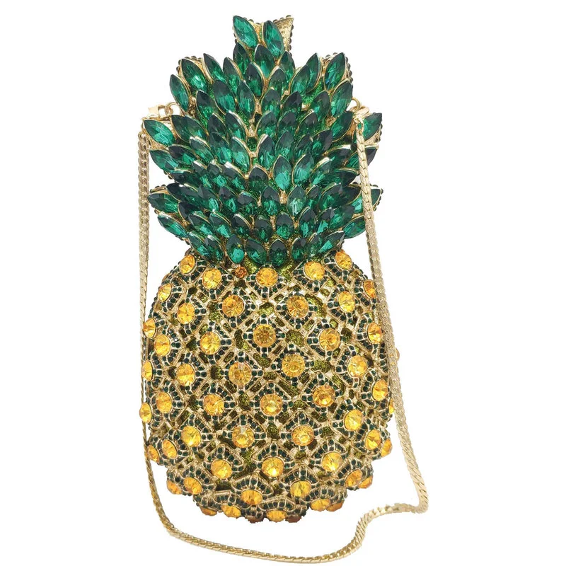 Women Evening Bag Cute Pineapple Rhinestone Purse Fashion Metal Diamond Beading Bag Banquet Handbags Whole Sale Party Bag
Women Evening Bag Cute Pineapple Rhinestone Purse Fashion Metal Diamond Beading Bag Banquet Handbags Whole Sale Party Bag