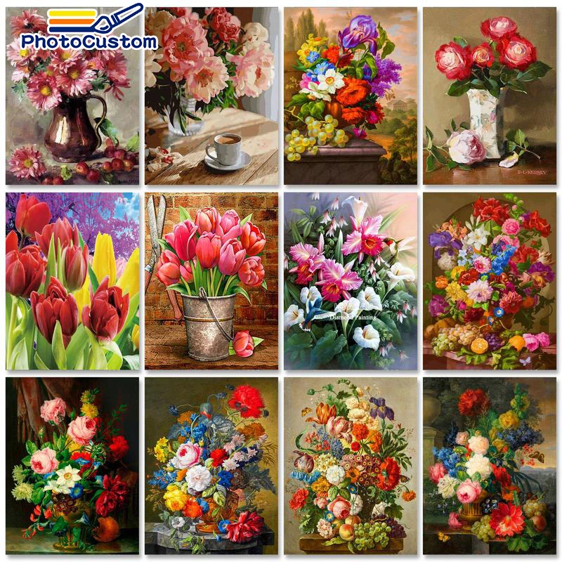 PhotoCustom 60x75cm Painting by numbers Frameless Picture Paint Flowers Picture Drawing Adults crafts Canvas painting
PhotoCustom 60x75cm Painting by numbers Frameless Picture Paint Flowers Picture Drawing Adults crafts Canvas painting