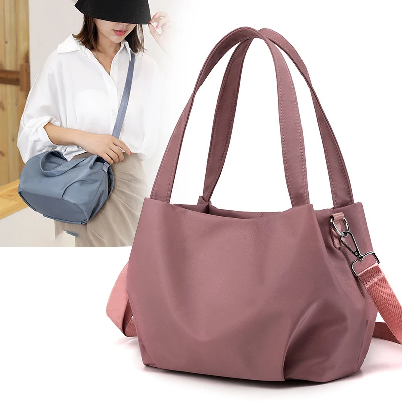 Waterproof Shoulder Casual Purses Canvas Tote Bag with Pockets Lightweight Crossbody Nylon Ladies Handbag 
Waterproof Shoulder Casual Purses Canvas Tote Bag with Pockets Lightweight Crossbody Nylon Ladies Handbag