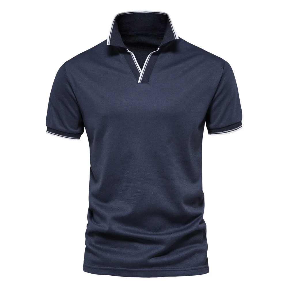 European Polo Men's T-shirt 2022 Spring and Summer New Solid V-neck Polo Shirt Short Sleeve Top Men's
European Polo Men's T-shirt 2022 Spring and Summer New Solid V-neck Polo Shirt Short Sleeve Top Men's