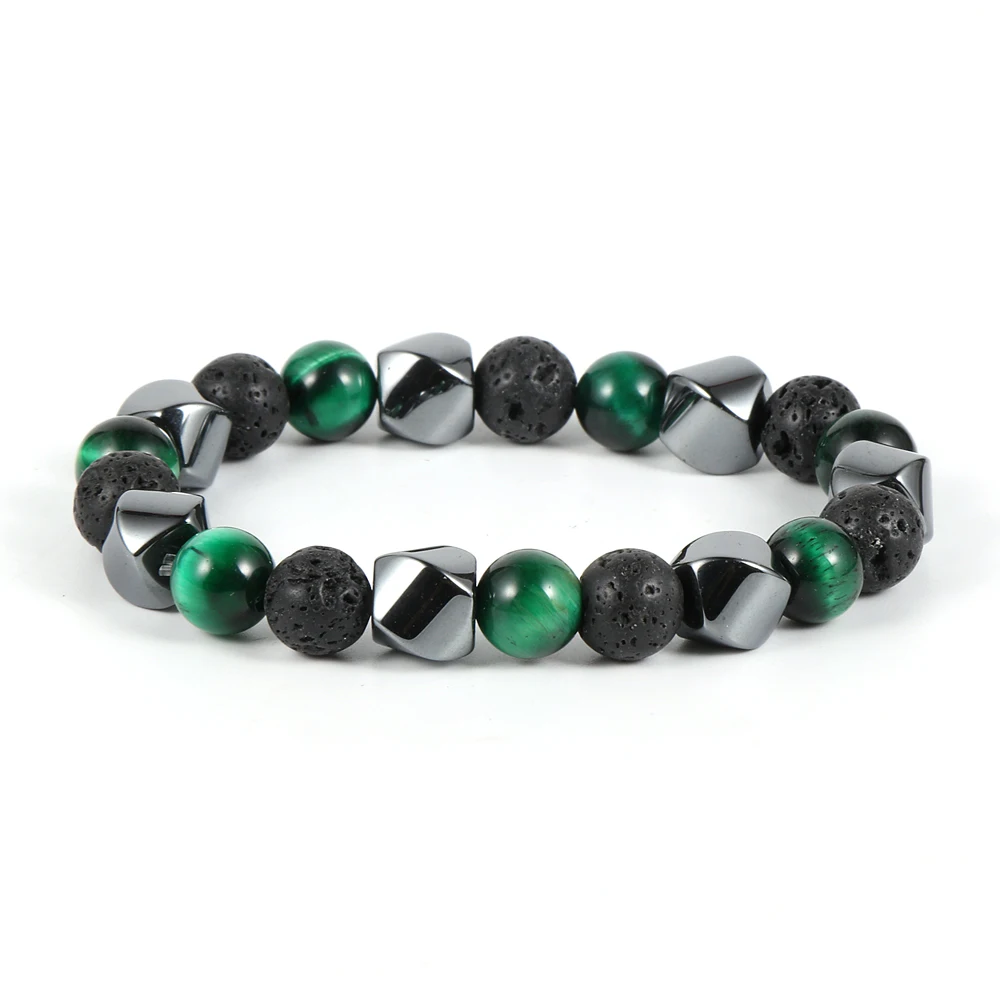 Natural Stone Blue Tiger Eye Lava Rock Bracelets Turquoises Hematite Alabaster Beaded Bangle for Men High Quality Jewelry
Natural Stone Blue Tiger Eye Lava Rock Bracelets Turquoises Hematite Alabaster Beaded Bangle for Men High Quality Jewelry