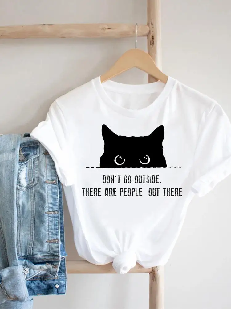 Female Top Cat Face Letter Funny Fashion Tee Clothes Casual Summer Women Clothing Short Sleeve Print Tshirt Graphic T-shirt
Female Top Cat Face Letter Funny Fashion Tee Clothes Casual Summer Women Clothing Short Sleeve Print Tshirt Graphic T-shirt