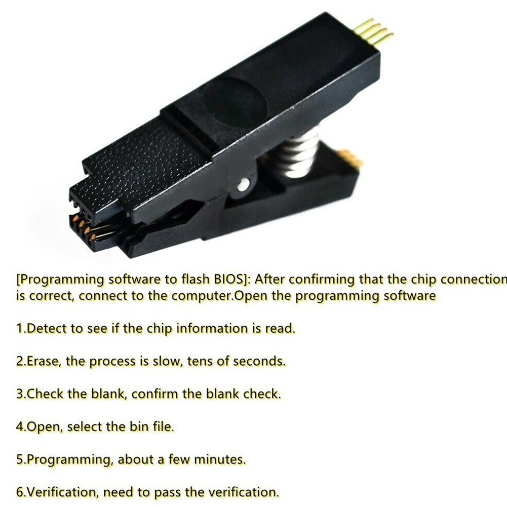 Модуль программирования зажимов для тестирования EEPROM Flash SOIC8, USB-зажим для тестирования USB1.1, связь 2-3 Мбит, CH341A 24 25 серия
Модуль программирования зажимов для тестирования EEPROM Flash SOIC8, USB-зажим для тестирования USB1.1, связь 2-3 Мбит, CH341A 24 25 серия