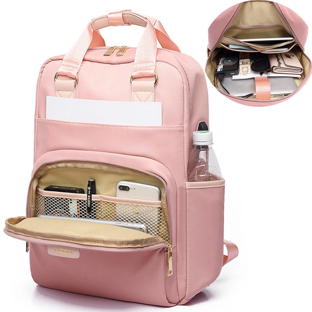 Women's Pink Backpack Laptop Backpack 14 Inch Women's Large Capacity Waterproof Backpack School Bag for Girls Birthday Gifts
Women's Pink Backpack Laptop Backpack 14 Inch Women's Large Capacity Waterproof Backpack School Bag for Girls Birthday Gifts