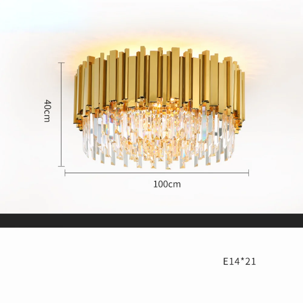 LED pendant lamp Luxury Nordic Gold Classic Crystal Round Dimmable Hanging Home Decor Appliance Living Room Dining Room light
LED pendant lamp Luxury Nordic Gold Classic Crystal Round Dimmable Hanging Home Decor Appliance Living Room Dining Room light