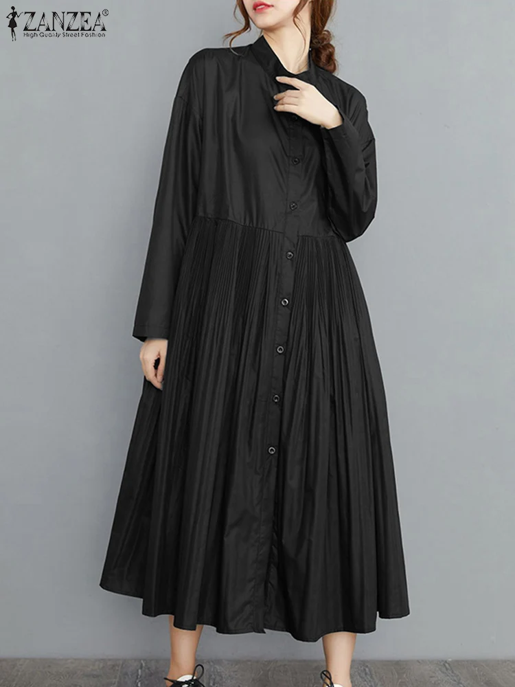 Элегантный плиссированный сарафан ZANZEA, женское платье миди с длинным рукавом и воротником-стойкой, весна 2022, свободное ТРАПЕЦИЕВИДНОЕ ПЛАТ...
Элегантный плиссированный сарафан ZANZEA, женское платье миди с длинным рукавом и воротником-стойкой, весна 2022, свободное ТРАПЕЦИЕВИДНОЕ ПЛАТ...
