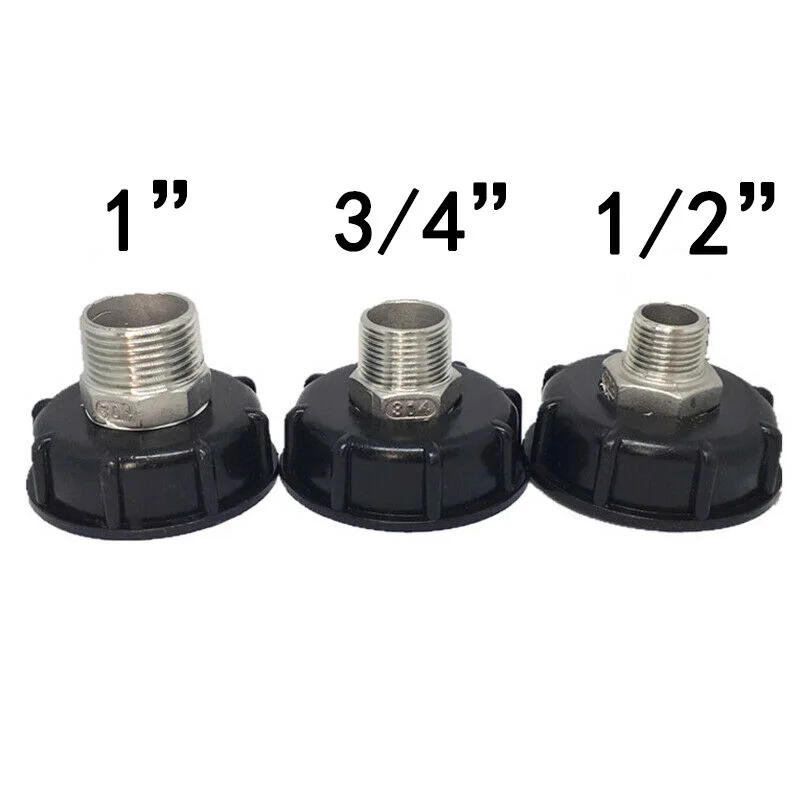 60mm Thread IBC Water Tank Adapter Garden Fittings Replacement 1/2" 3/4" 1" Plastic For IBC containers Drain Connector S60x6
60mm Thread IBC Water Tank Adapter Garden Fittings Replacement 1/2" 3/4" 1" Plastic For IBC containers Drain Connector S60x6