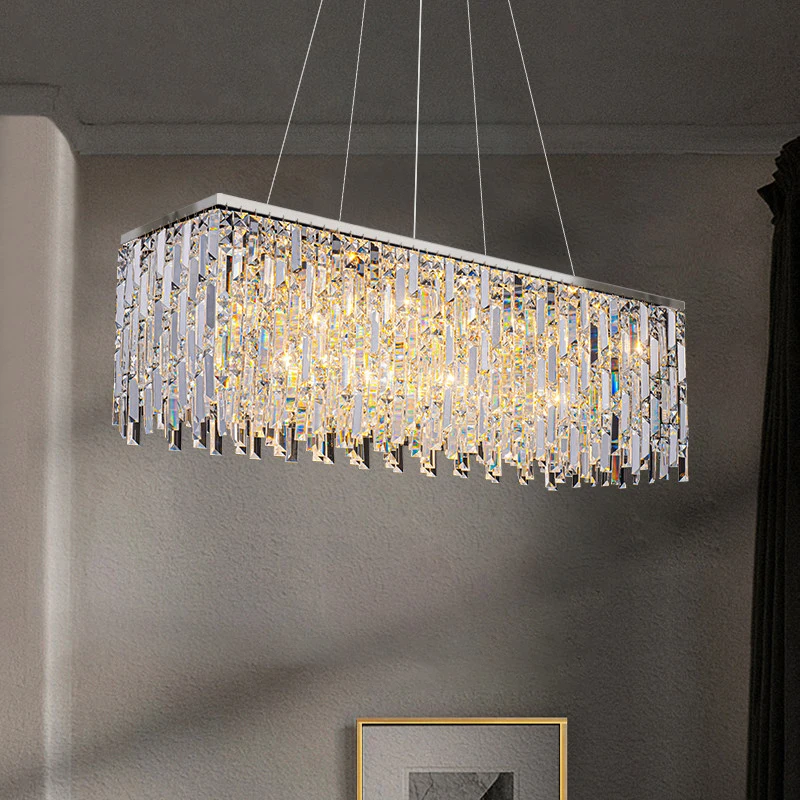 Modern Luxury Crystal Chandelier Living Room Dining Room Rectangle Kitchen Pendant Lamp Bedroom Round Crystal LED Lighting
Modern Luxury Crystal Chandelier Living Room Dining Room Rectangle Kitchen Pendant Lamp Bedroom Round Crystal LED Lighting