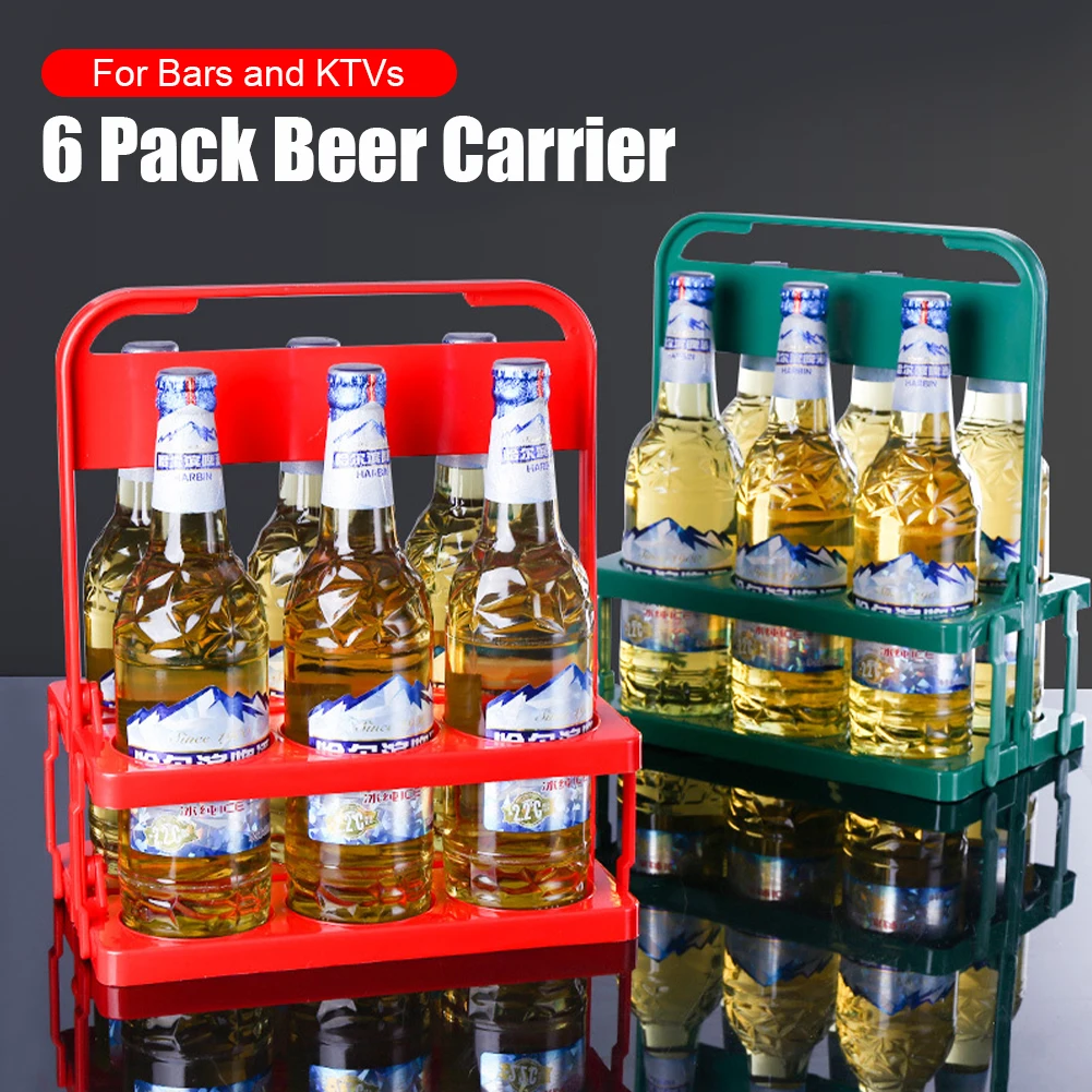 Foldable Plastic Beer Carrier Rack Holds Reusable 6 Pack Beer Bottle Holder with Handle Wine Rack for Home Bar
Foldable Plastic Beer Carrier Rack Holds Reusable 6 Pack Beer Bottle Holder with Handle Wine Rack for Home Bar