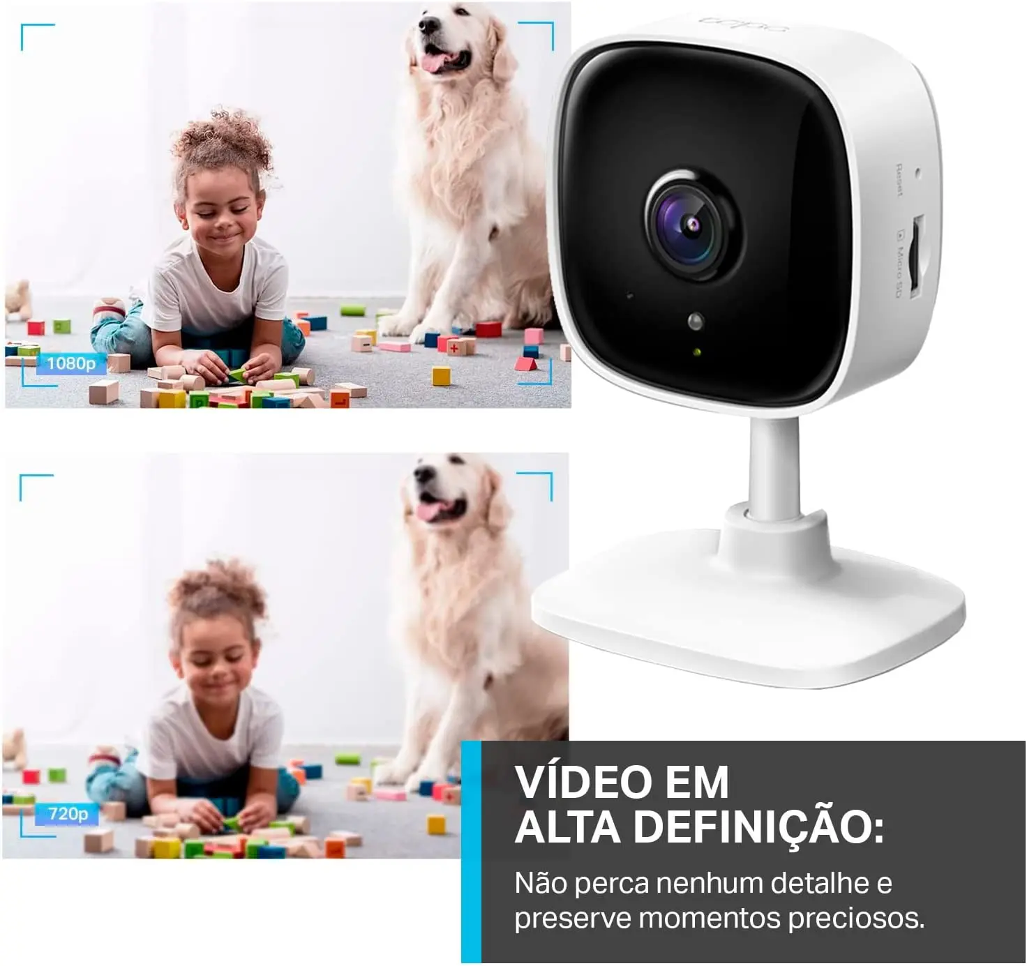 

2023 new Câmera de segurança inteligente Wi-Fi Full HD 1080p Tapo C100 compatível com Alexa
