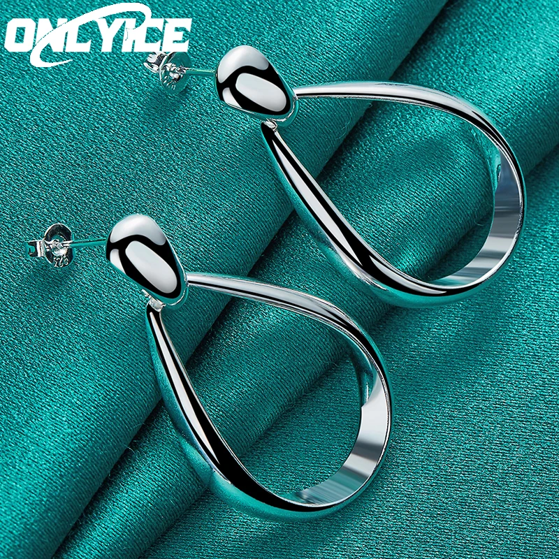 New 925 Sterling Silver Earrings Fashion Party Charm Jewelry Woman Wedding Big Circle Drop Earrings Trendsetter Christmas Gifts
New 925 Sterling Silver Earrings Fashion Party Charm Jewelry Woman Wedding Big Circle Drop Earrings Trendsetter Christmas Gifts