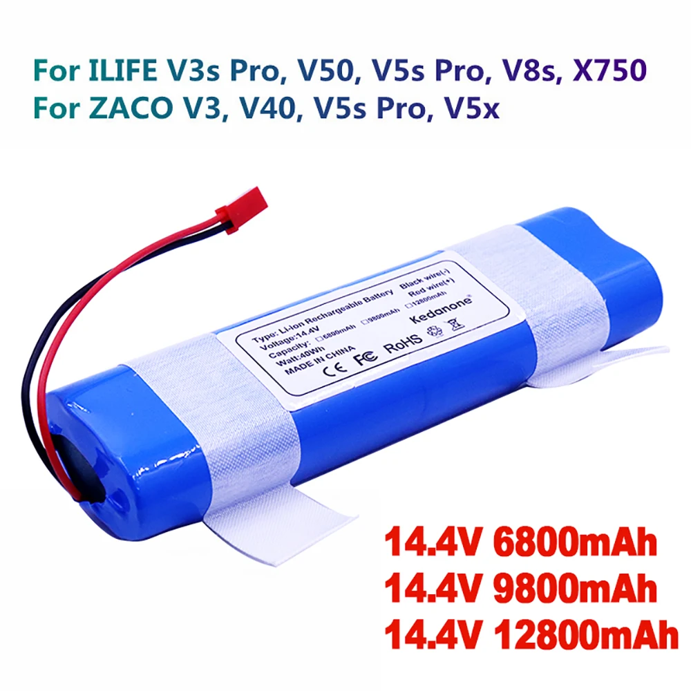 Upgrade 14.8V 12800mAh Lithium Battery for ILIFE V5 V5s V50 V3 plus v3s pro Robot Vacuum Cleaner ILIFE v5s pro battery 
Upgrade 14.8V 12800mAh Lithium Battery for ILIFE V5 V5s V50 V3 plus v3s pro Robot Vacuum Cleaner ILIFE v5s pro battery