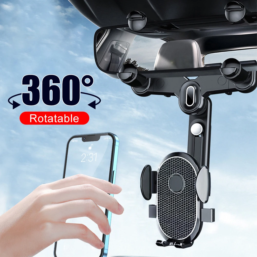 Rearview Mirror Phone Holder 360 Degree Rotatable and Telescopic Phone Mount GPS Holder Universal Car Phone Holder Stand Cradle
Rearview Mirror Phone Holder 360 Degree Rotatable and Telescopic Phone Mount GPS Holder Universal Car Phone Holder Stand Cradle