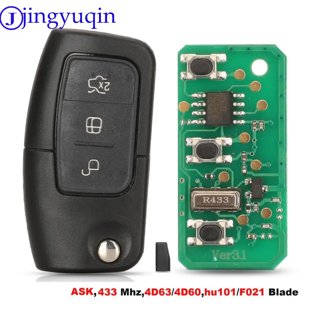 jingyuqin ASK 433 Mhz Folding Key Remote Case Cover For Ford Fiesta Focus 2 Ecosport Kuga Escape C Max Ka Fob HU101 / FO21
jingyuqin ASK 433 Mhz Folding Key Remote Case Cover For Ford Fiesta Focus 2 Ecosport Kuga Escape C Max Ka Fob HU101 / FO21